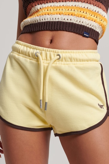 Superdry Yellow Vintage Jersey Racer Shorts