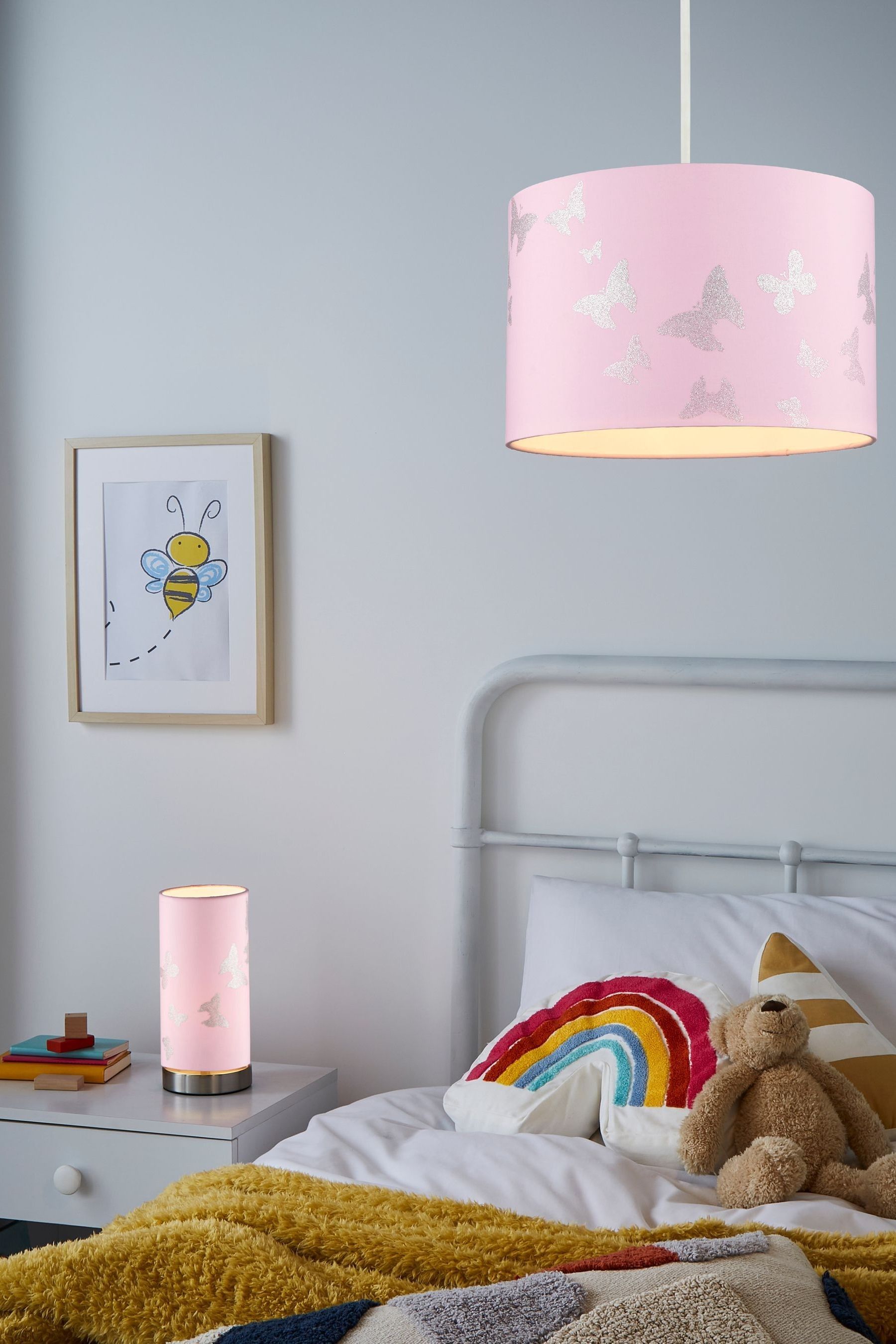 Buy glow Pink Butterfly Pattern Shade from the Next UK online shop