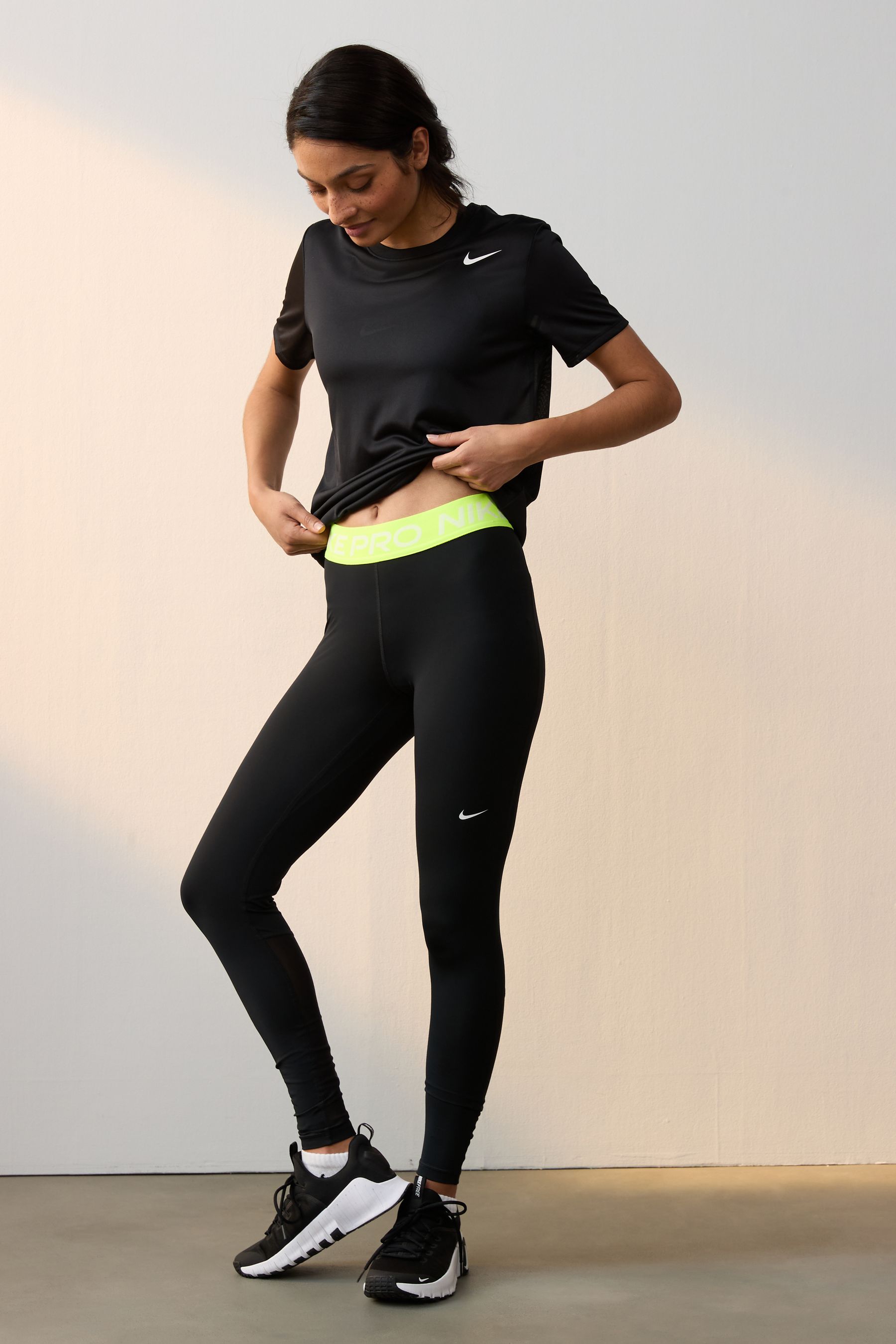 Lime green and black nike leggings store