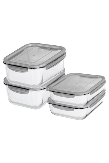 Orthex Clear GastroMax Glass Food 2x M And 2x L Storage Set