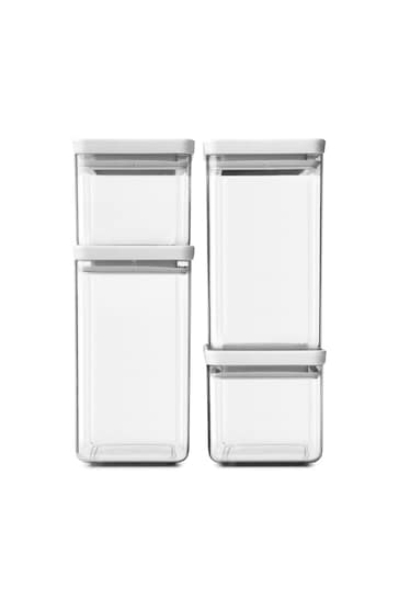 Brabantia Clear TASTY+ Stackable Square Canisters Set