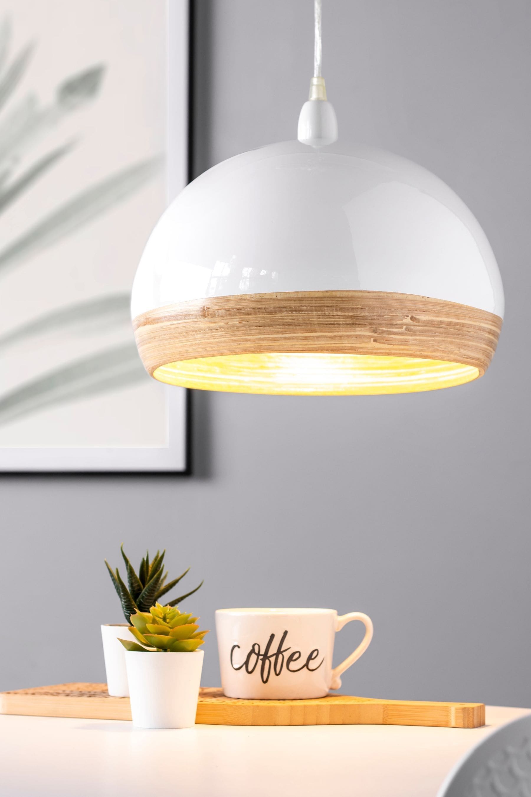 Buy BHS White Bamboo Dome Shade from the Next UK online shop