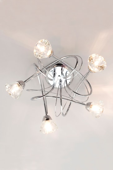 BHS Silver Marianne Ceiling Light