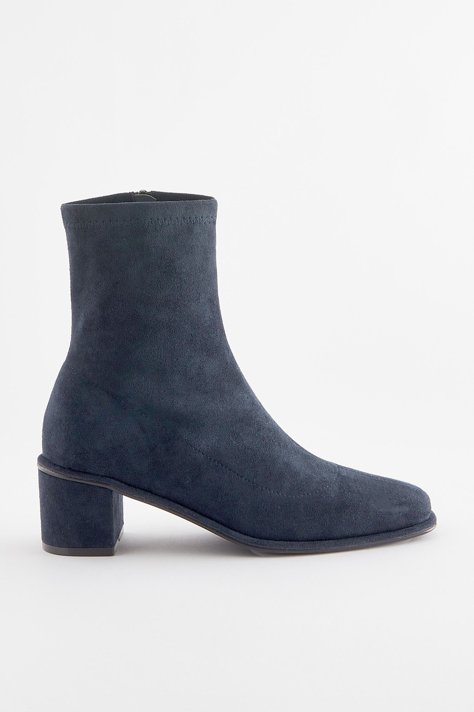 Buy Navy Blue Regular Wide Fit Forever Comfort Sock Ankle Boots