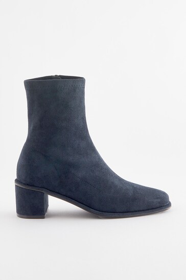 Navy Blue Regular/Wide Fit Forever Comfort® Sock Ankle Boots