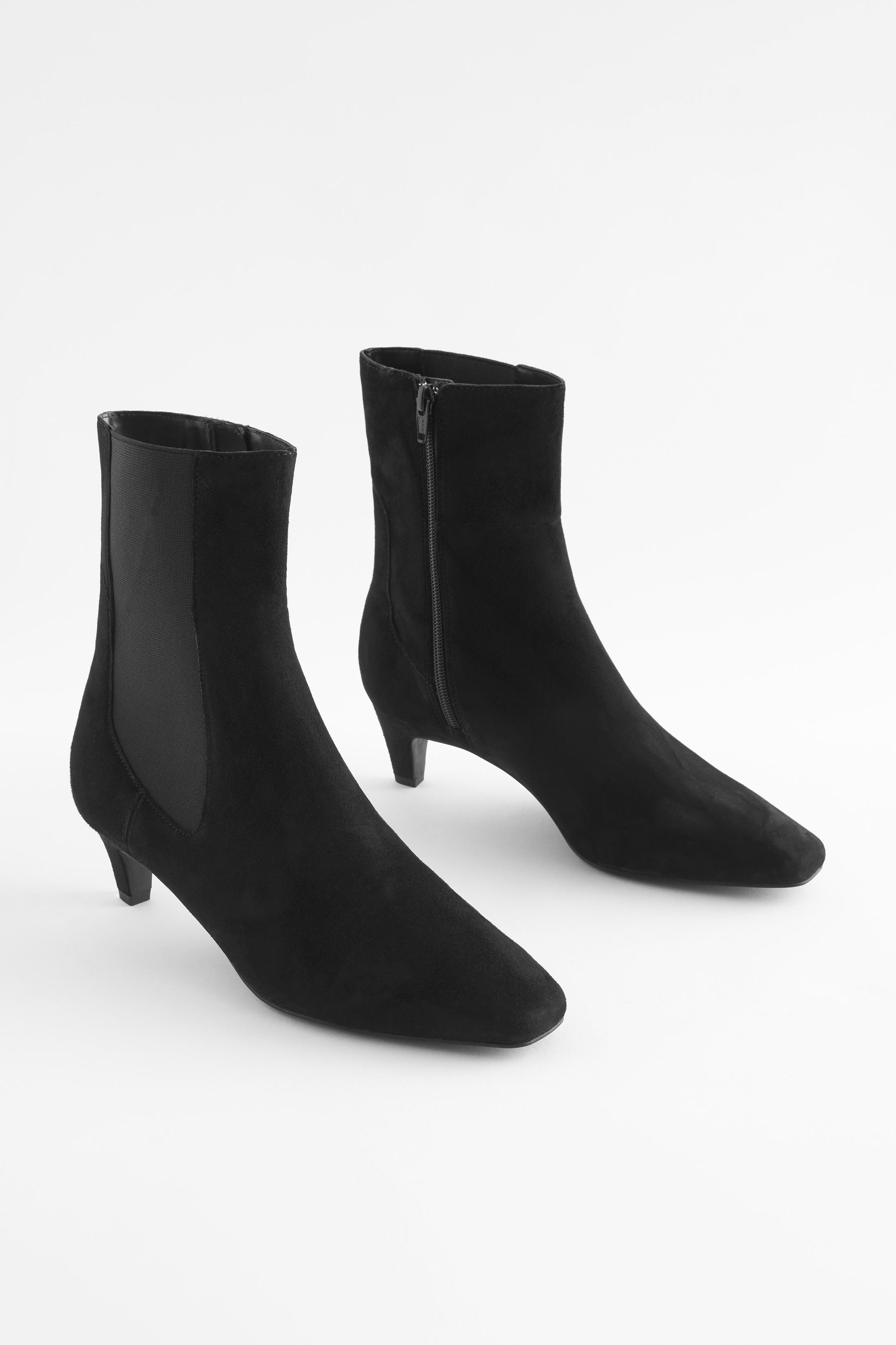 Buy Black Regular Wide Fit Chisel Toe Chelsea Ankle Boots from the