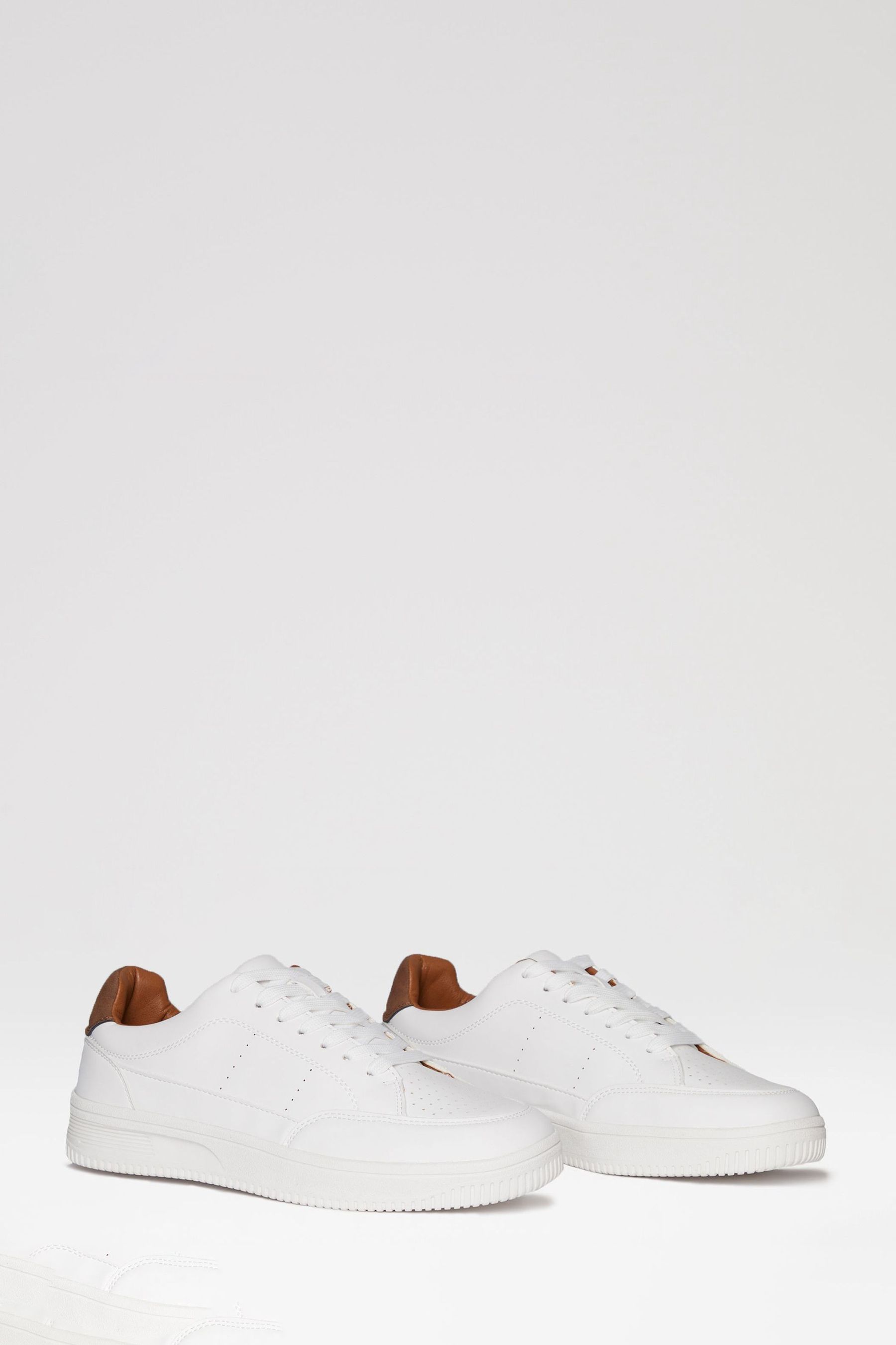 Threadbare White Retro Raised Sole Trainers
