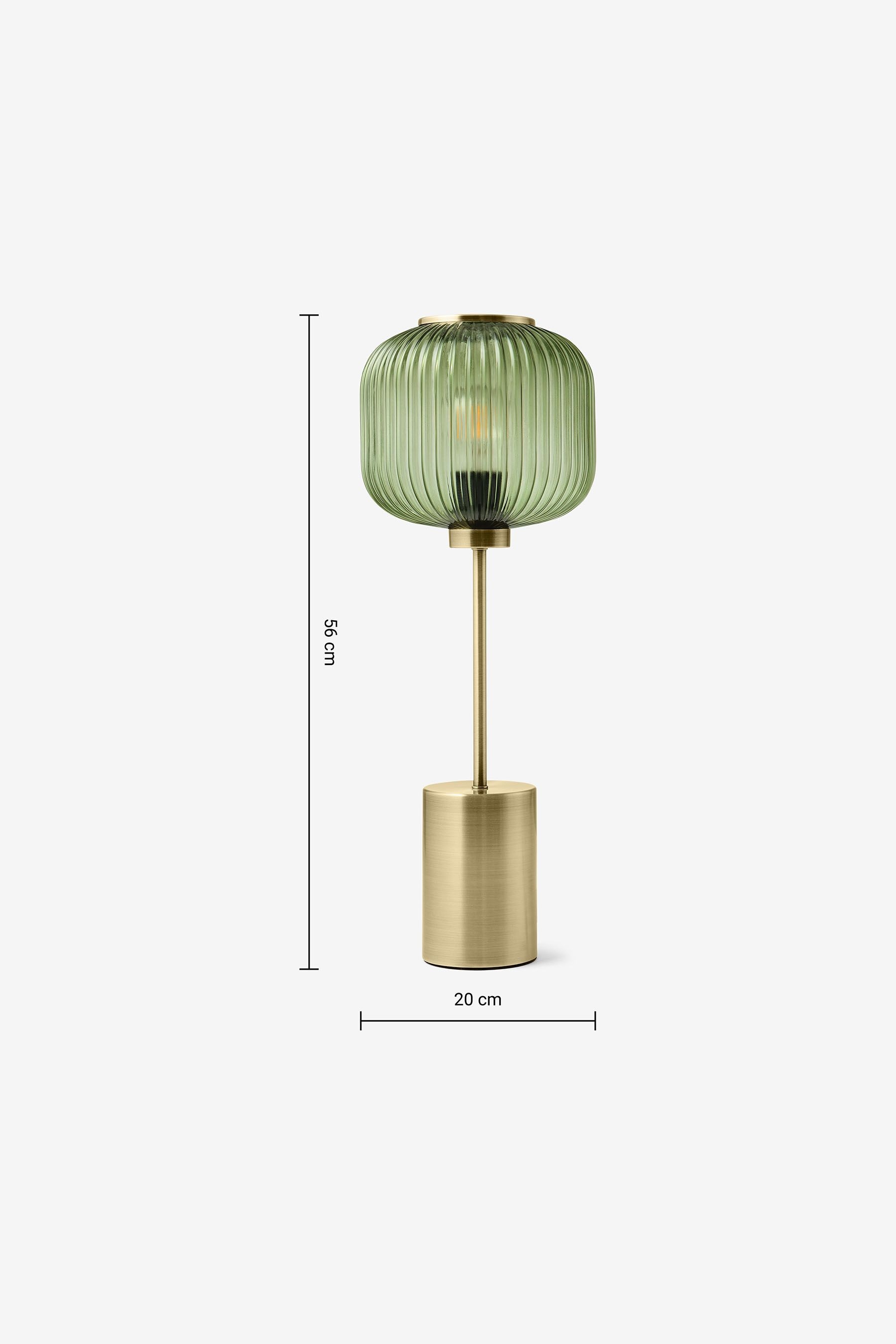 Buy MADE.COM Green Antique Brass Briz Table Lamp from the Next