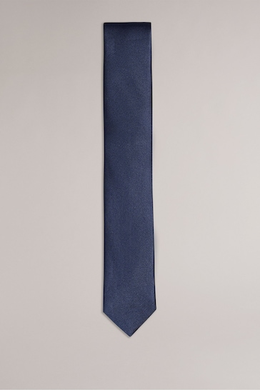 Ted Baker Dark Blue Moorez Ottoman Silk Tie