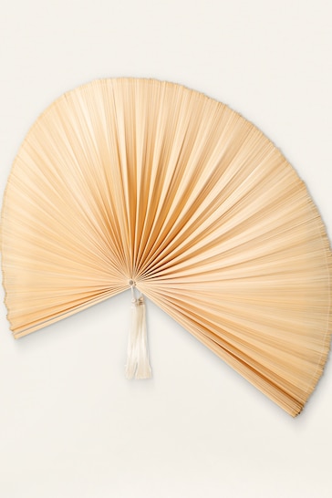 Oliver Bonas Natural Bamboo Fan Wall Hanging Large