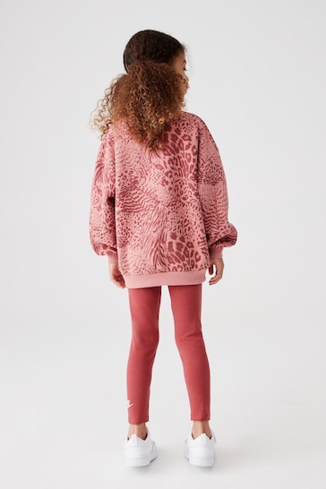 Nike Pink Little Kids Animal Sweatshirt and Leggings Set