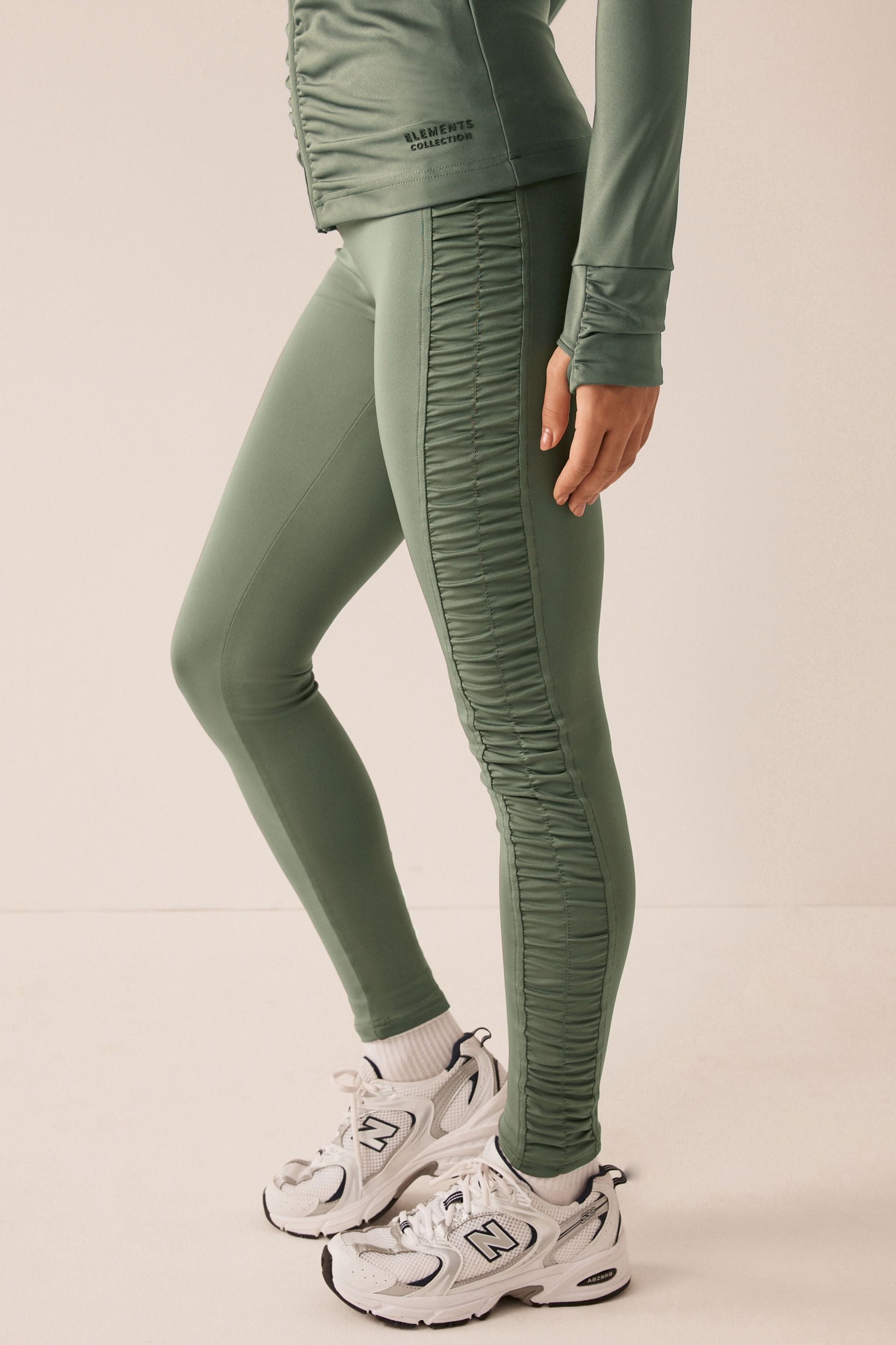 Buy Khaki Green High Waisted Leggings from the Next UK online shop