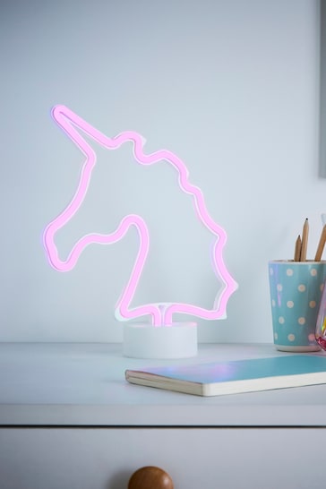 glow Pink Neon Unicorn Table Light