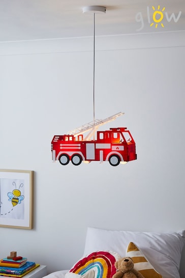glow Red Fire Truck Pendant Lamp