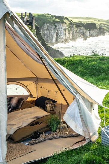 Buy Glawning Cream Outdoor 4m Bell Tent with 4m Waterproof Matting from the  Next UK online shop