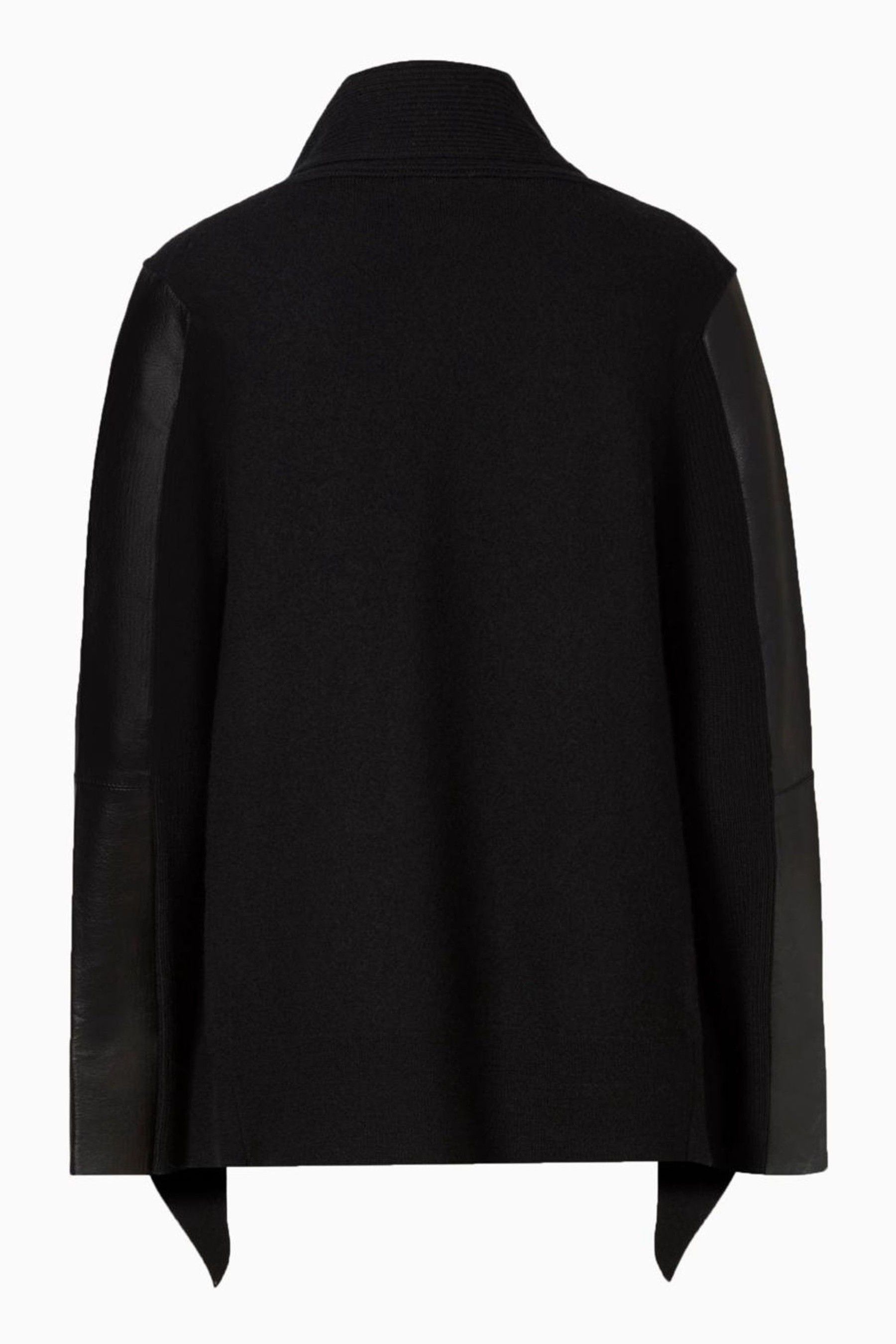 Monument lea wool top and leather coat
