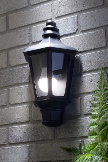 BHS Black Persei Half Lantern Outdoor Light