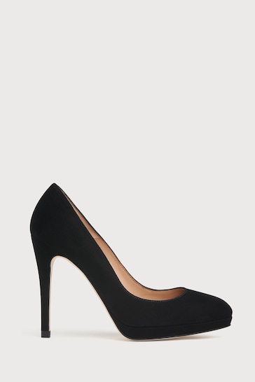 LK Bennett Sledge Suede Platform Black Shoes