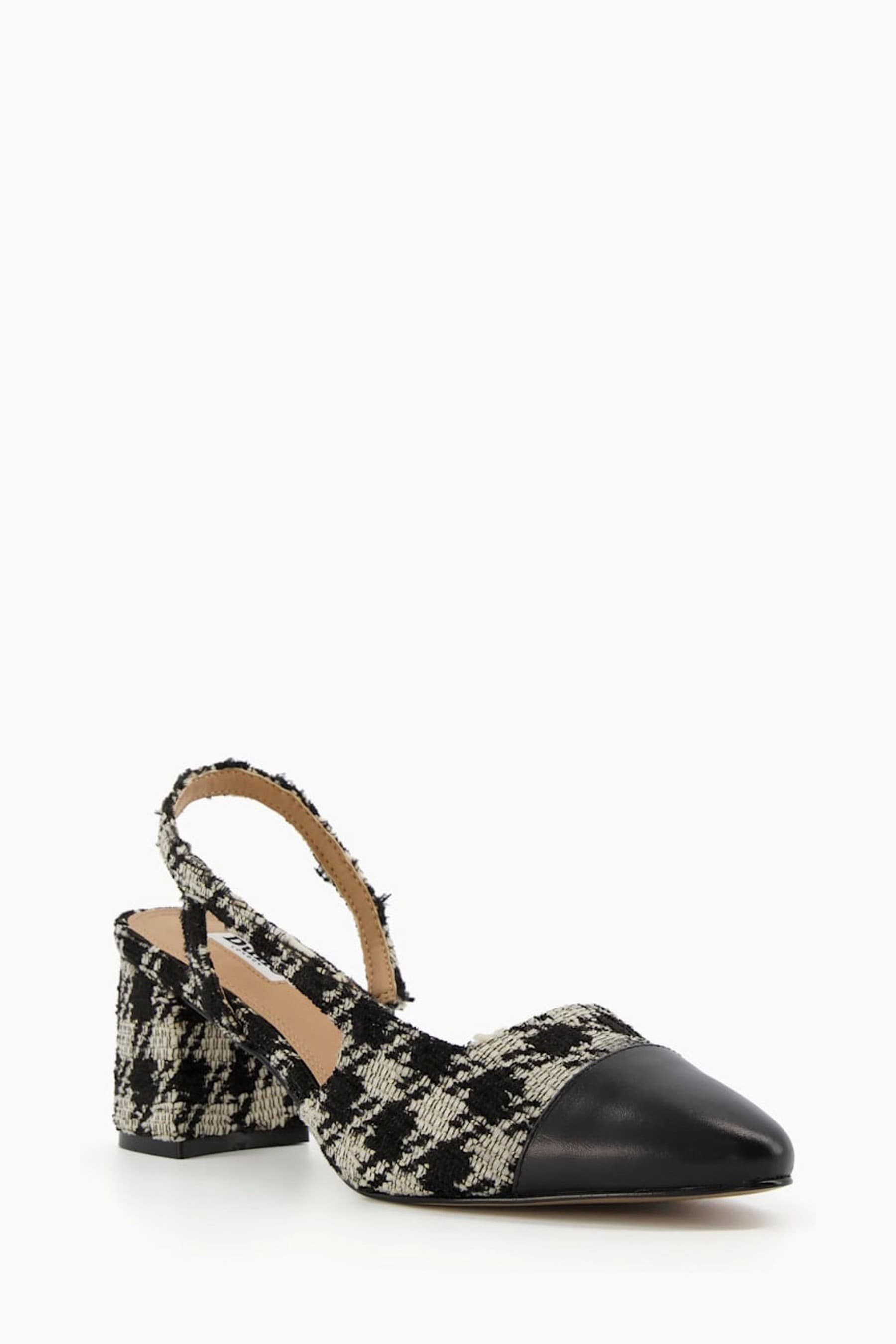 Buy Dune London Natural Crofts Mid Block Heel Slingback Pumps from