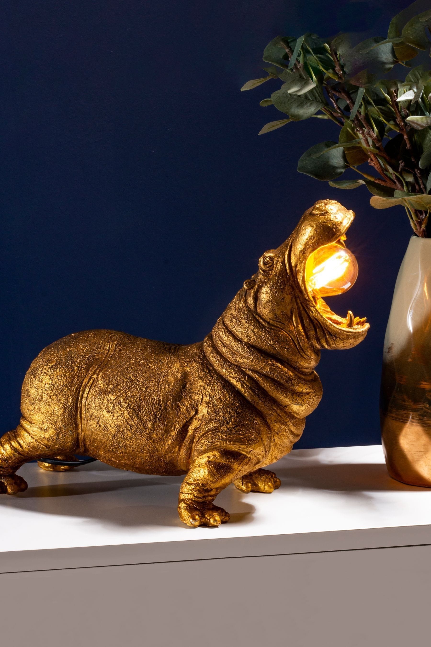 Pink sales hippo lamp