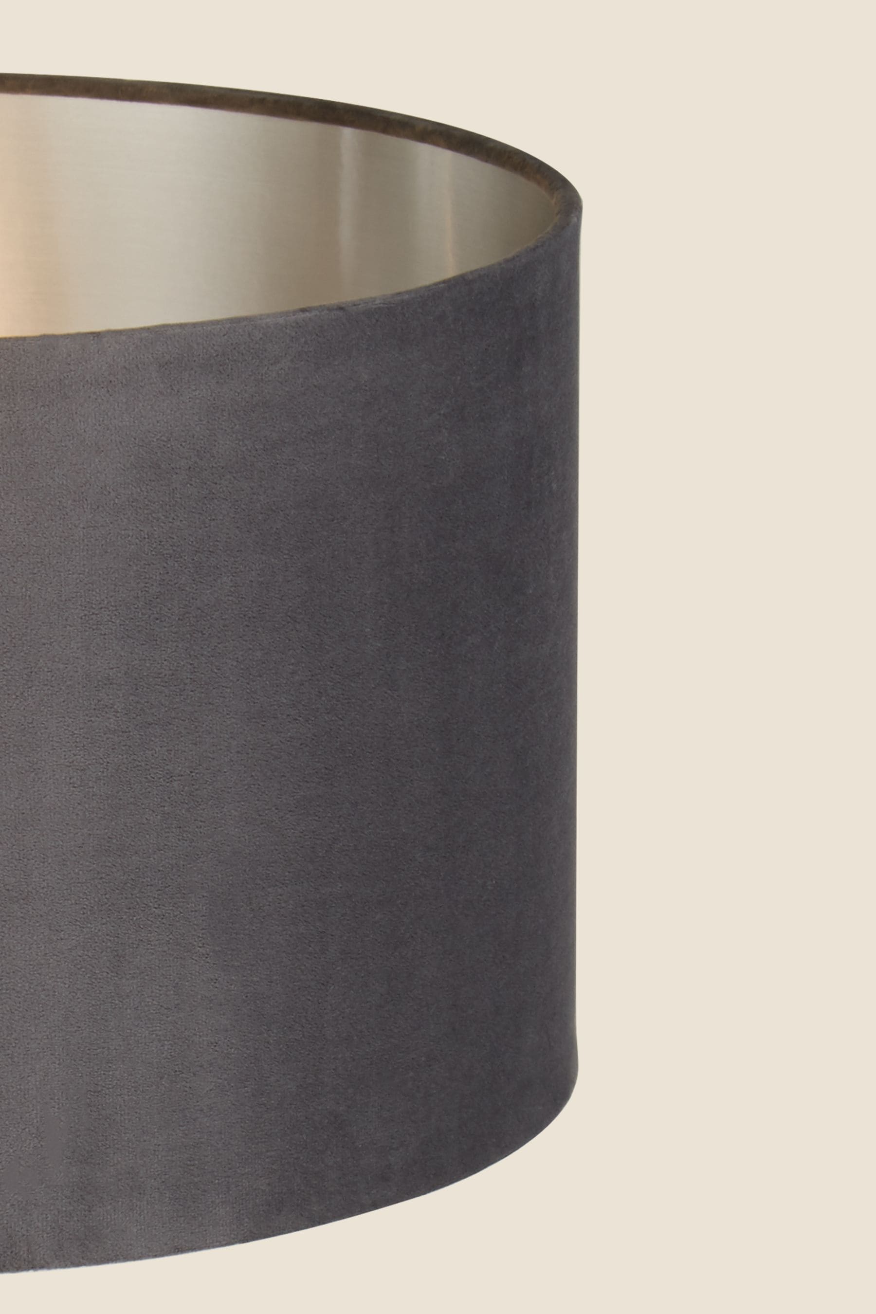 Grey velvet outlet lampshade next
