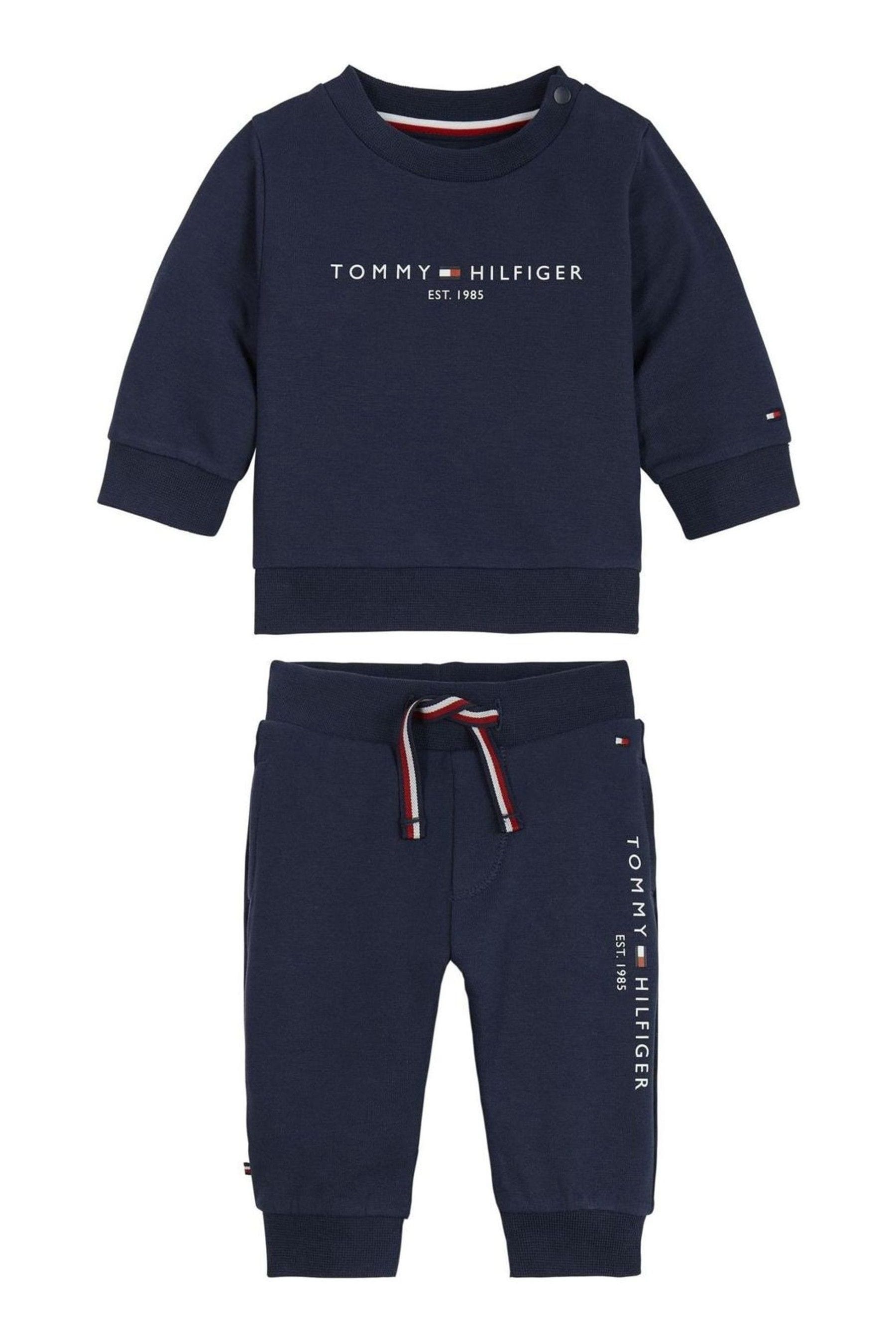 Buy Tommy Hilfiger Blue Essential Logo Tracksuit from the Next UK