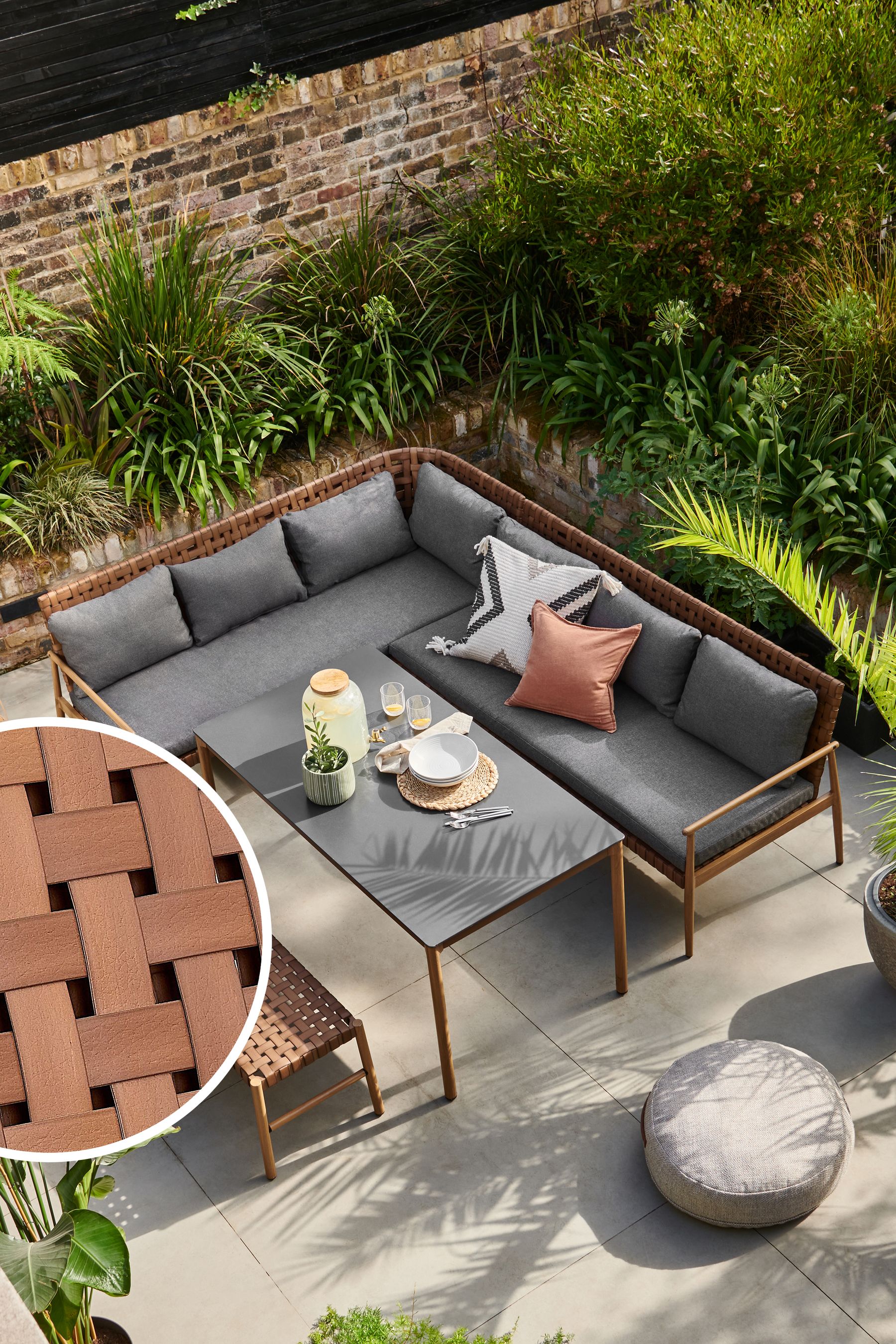 Tan Stockholm Garden Corner Dining Set