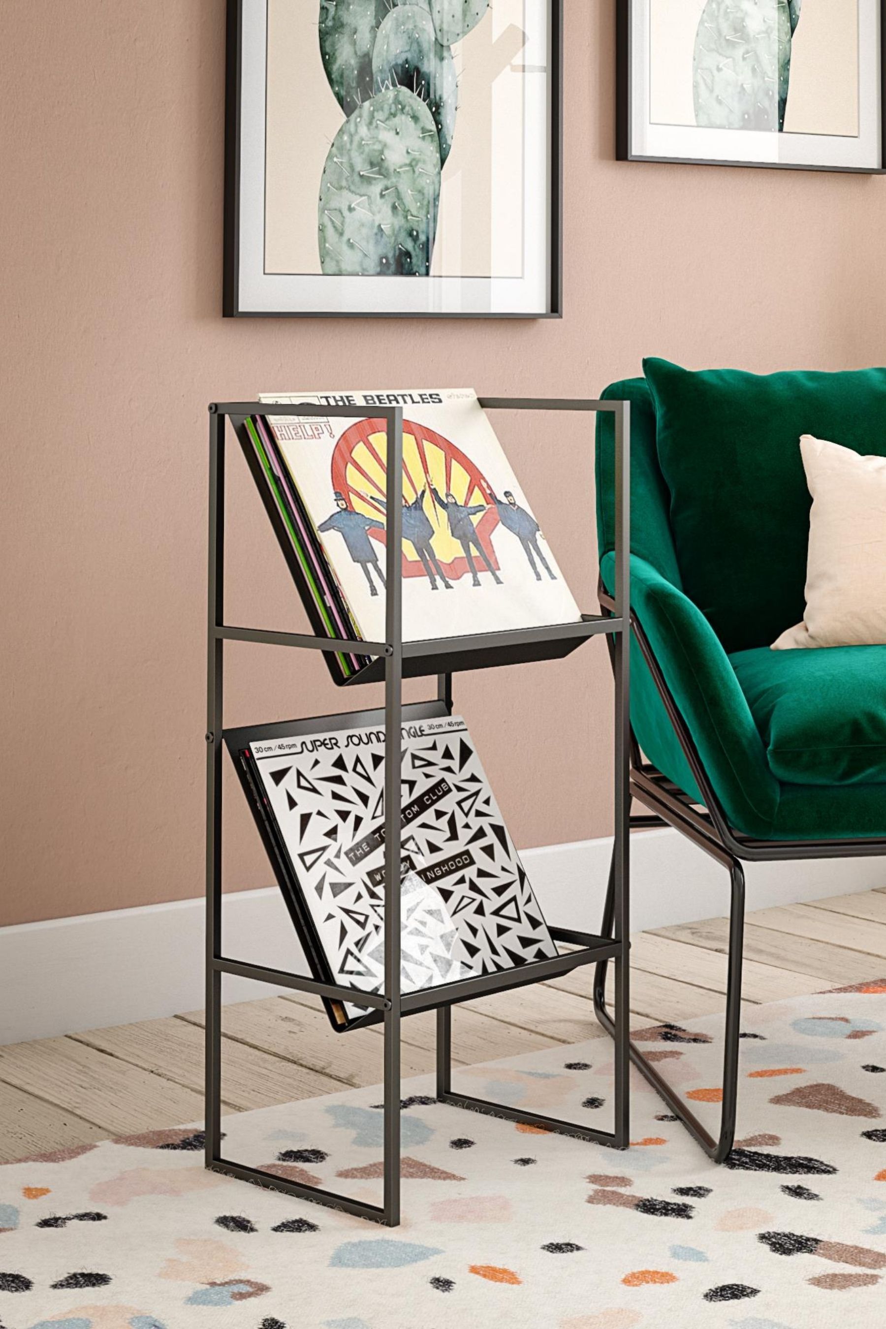 Vinyl storage deals rack