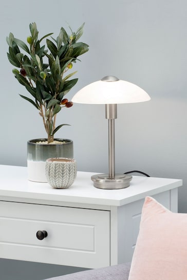 BHS Silver Archie Touch Lamp