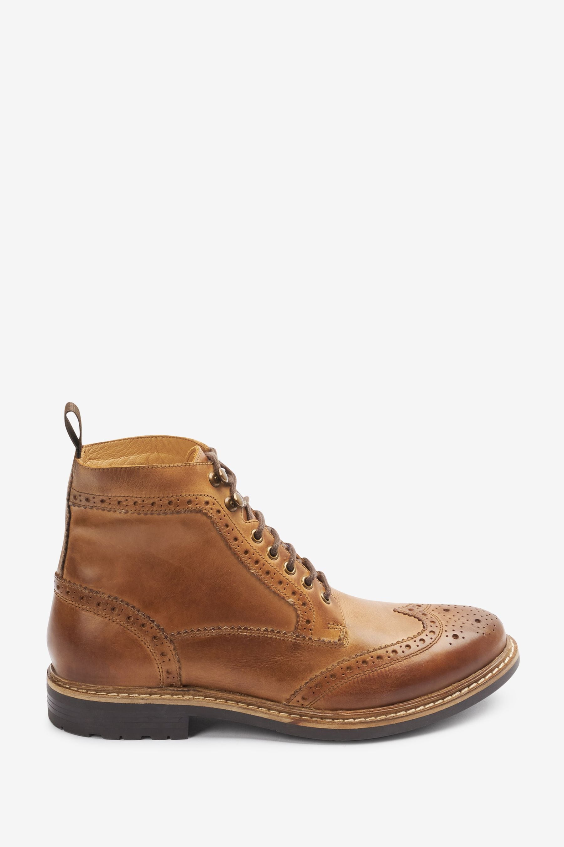 Light tan cheap brogue boots