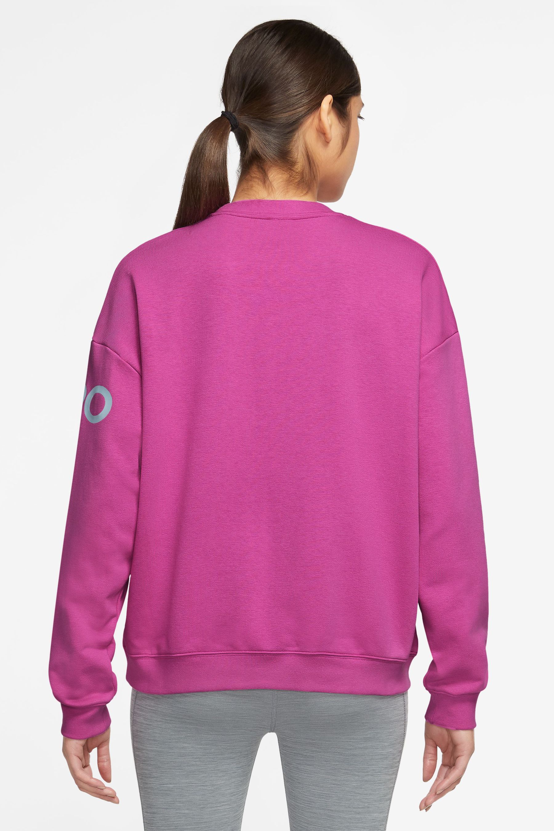 Champion pink fleece sale crew neck sweatshirt