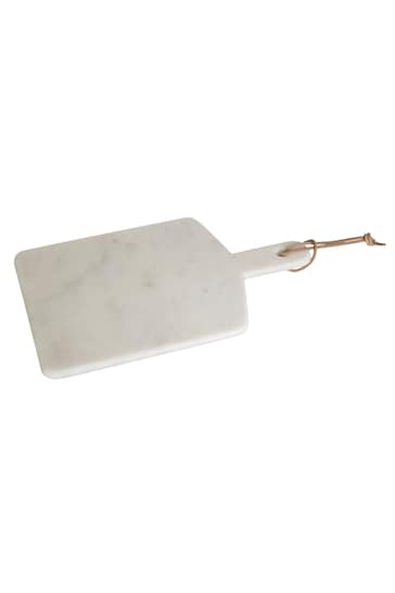 Interiors by Premier White Marble Rectangular Paddle Board