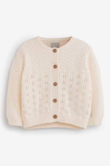 The Little Tailor Pointelle Baby Cardigan