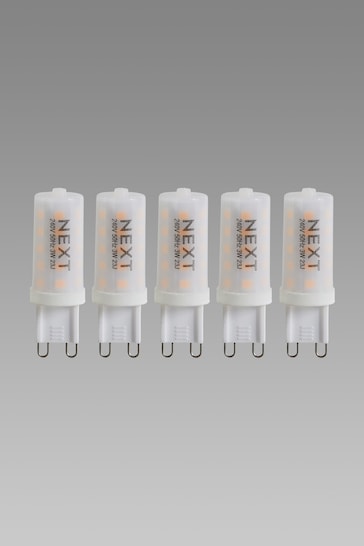 5 Pack 3W LED G9 Dimmable Light Bulbs