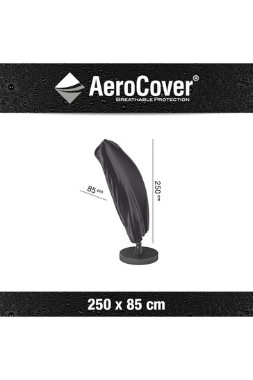 Aerocover Grey Free Arm Parasol 250 x 85cm