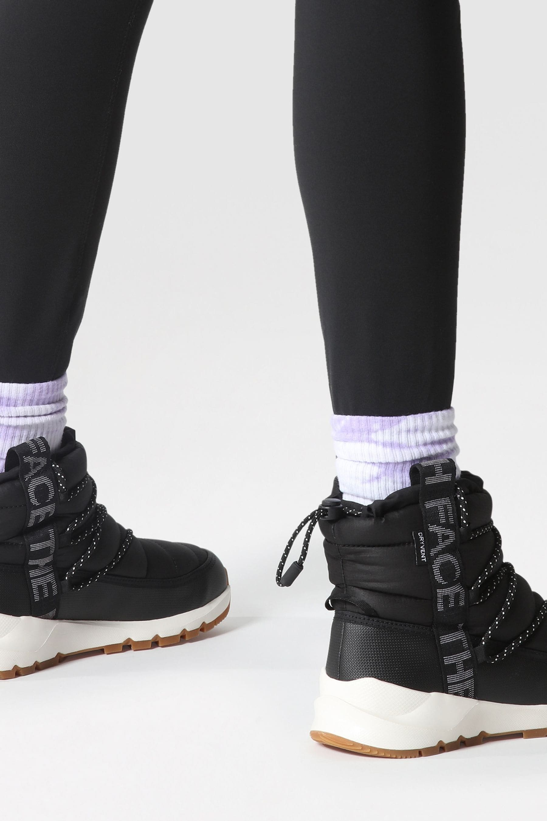 The North Face Black Womens Thermoball Waterproof Lace Up Winter Boots