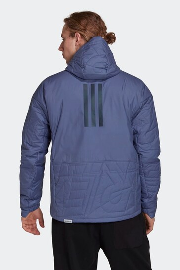 adidas Purple Terrex MYSHELTER PrimaLoft Hooded Padded Jacket