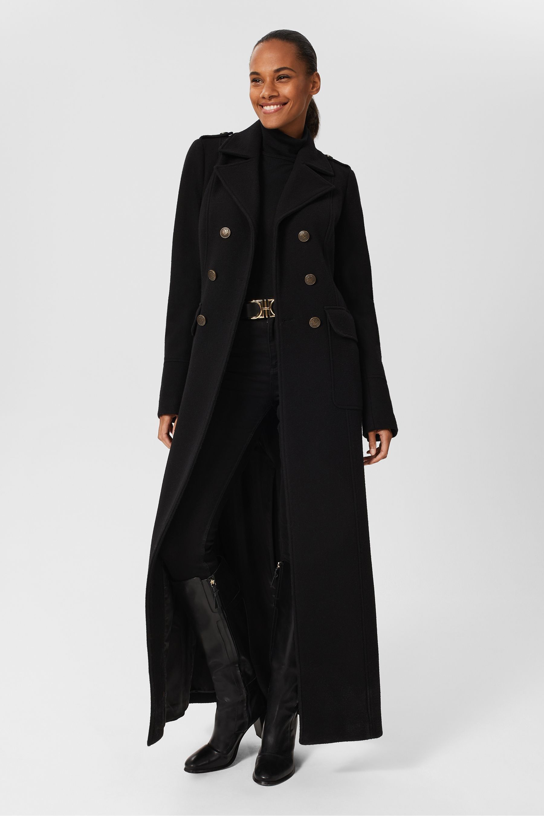 Hobbs black coat hotsell