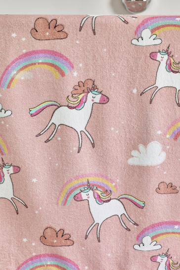 Pink Unicorn Childrens Towel 100% Cotton