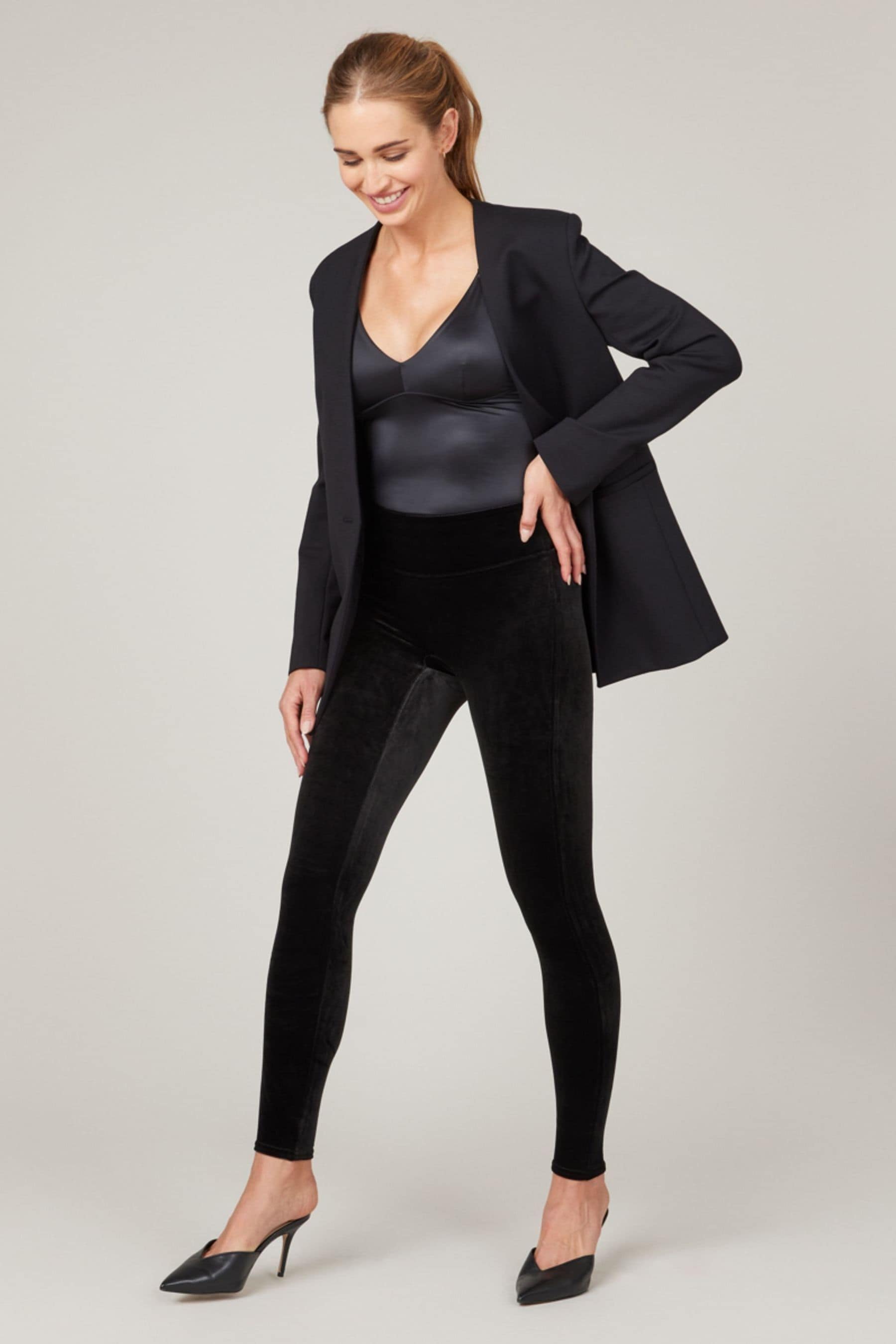 SPANX Black Velvet Leggings