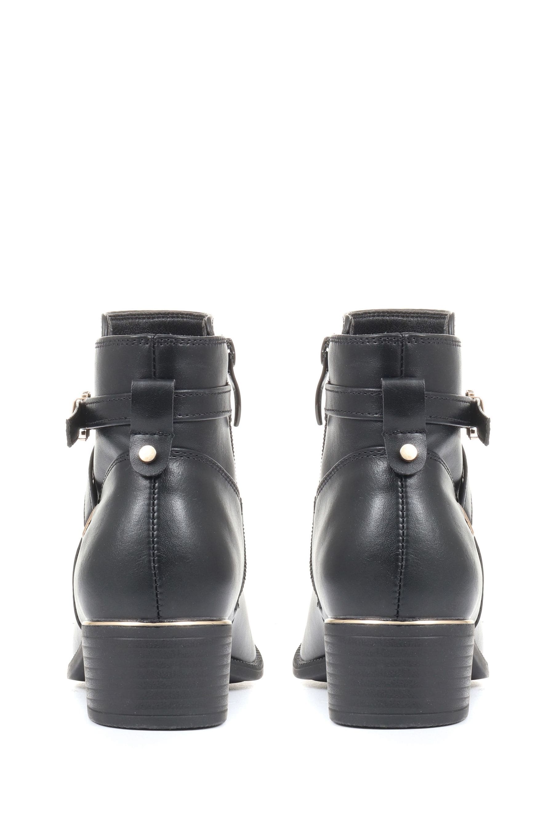 Black buckle discount ankle boots