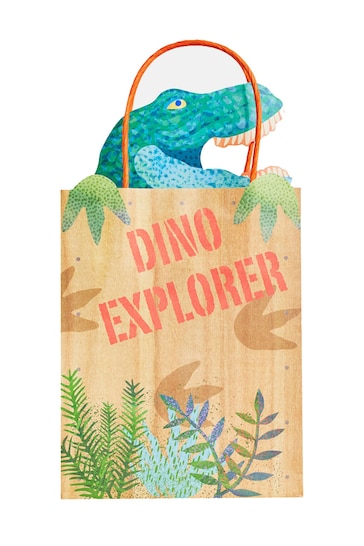 Party Pieces Natural Pack of 12 Dino Explorer Party Treat Bags