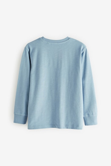 Blue Long Sleeve Cosy T-Shirts 4 Pack (3-16yrs)