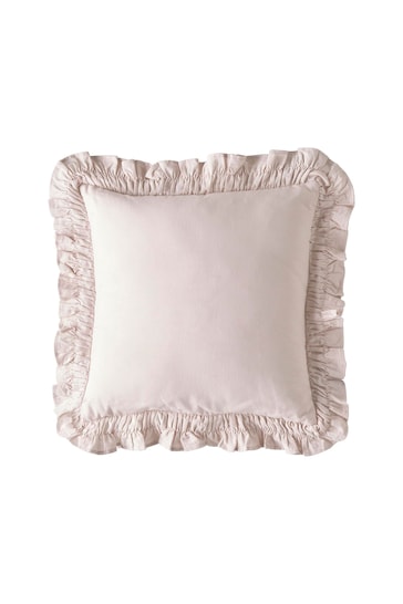 Buy Laura Ashley Blush Pink Idina Ruffle Cushion from the Next UK
