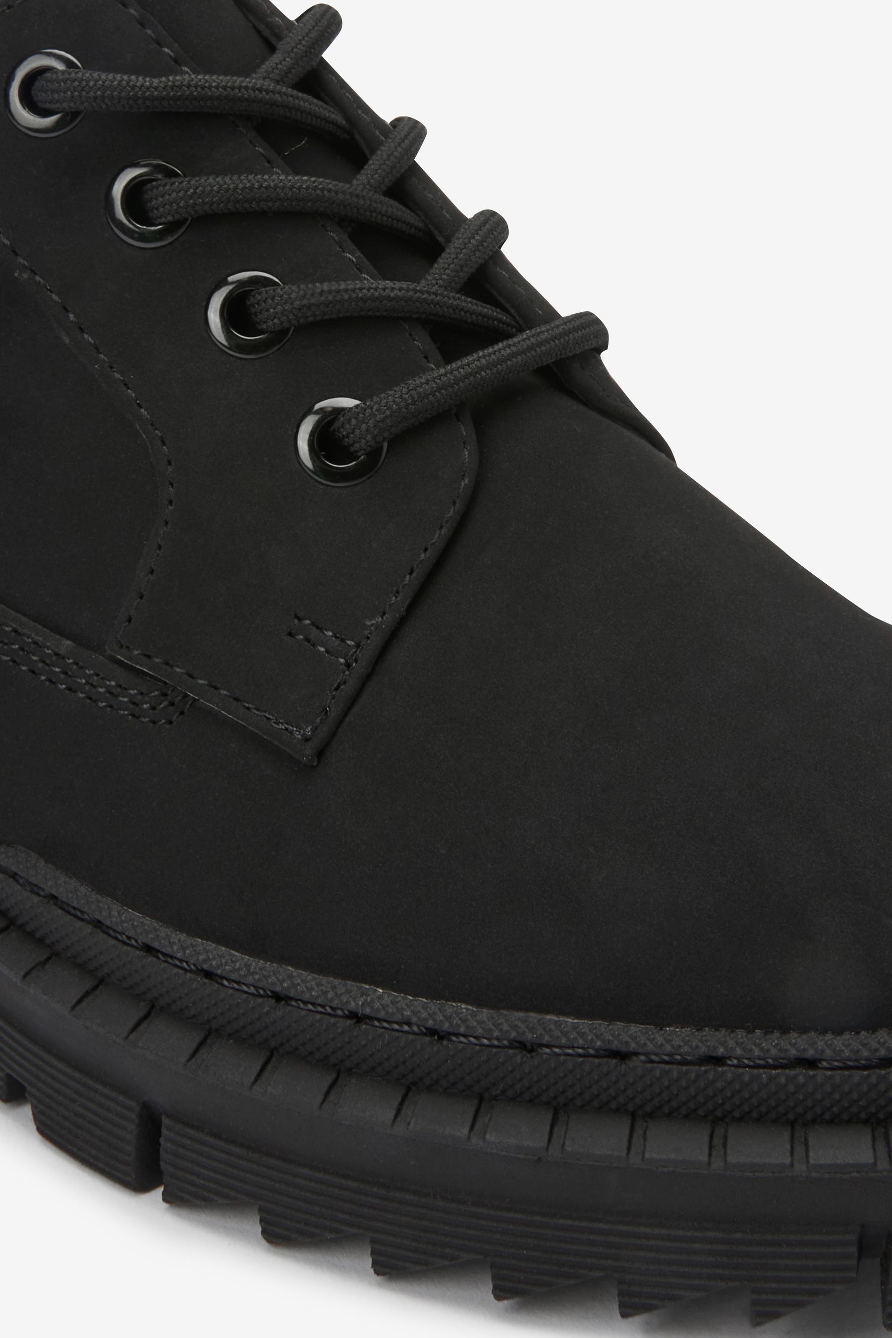 Black Forever Comfort Chunky Sole Lace Up Shoes