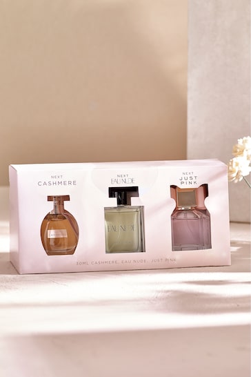 Set of 3 Just Pink, Cashmere and Eau Nude 30ml Perfume Set