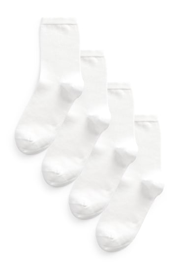 White Modal Ankle Socks 4 Pack