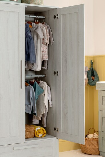 Mamas & Papas Grey Kids Atlas Wardrobe