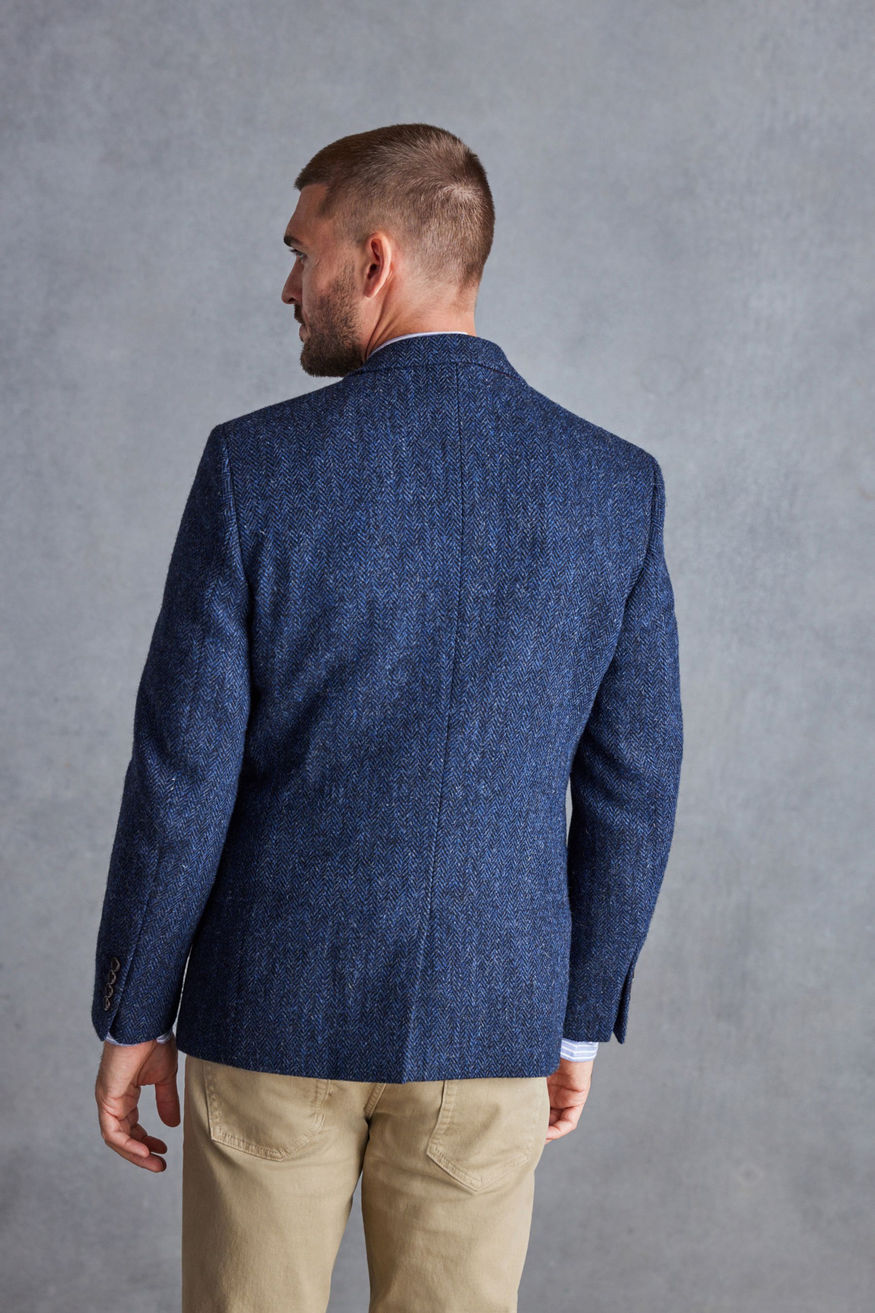 Blue Signature Harris Tweed British Wool Blazer