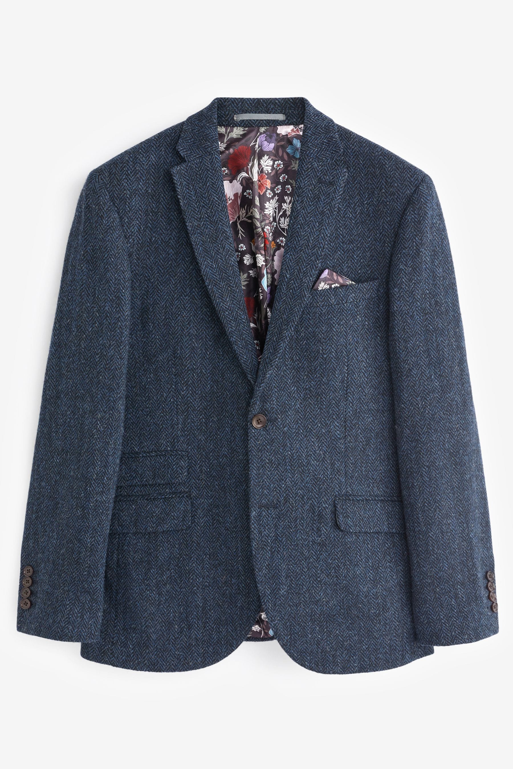 Buy Blue Signature Harris Tweed British Wool Blazer from the Next